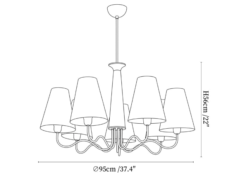 Cotton Linen Chandelier