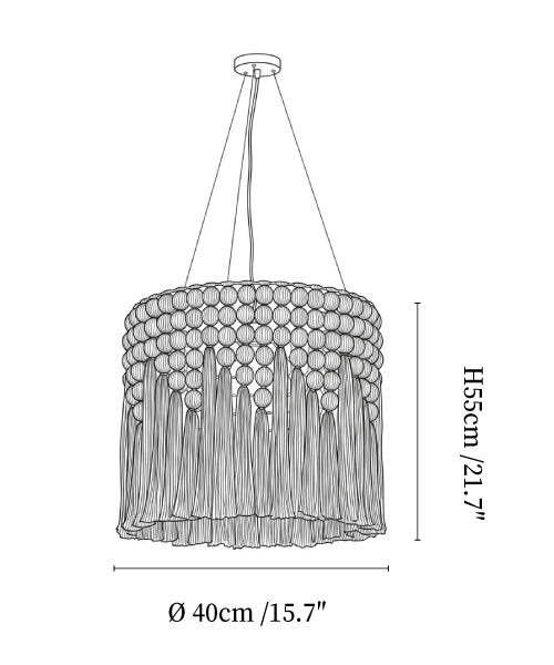 Cotton Tassel Pendant Lamp