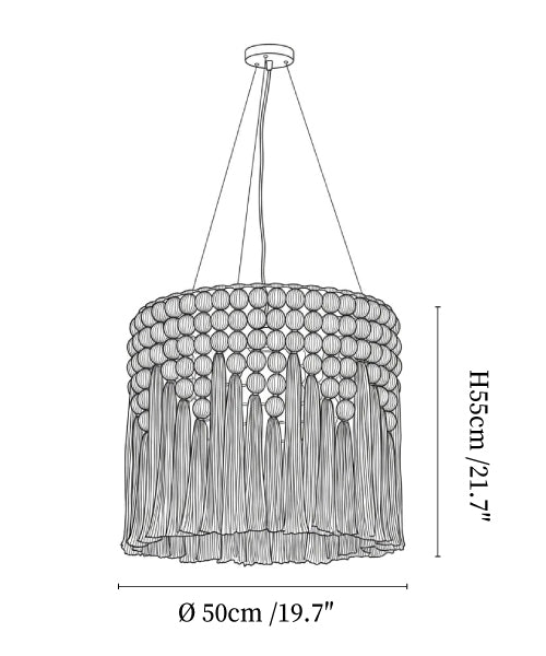 Cotton Tassel Pendant Lamp