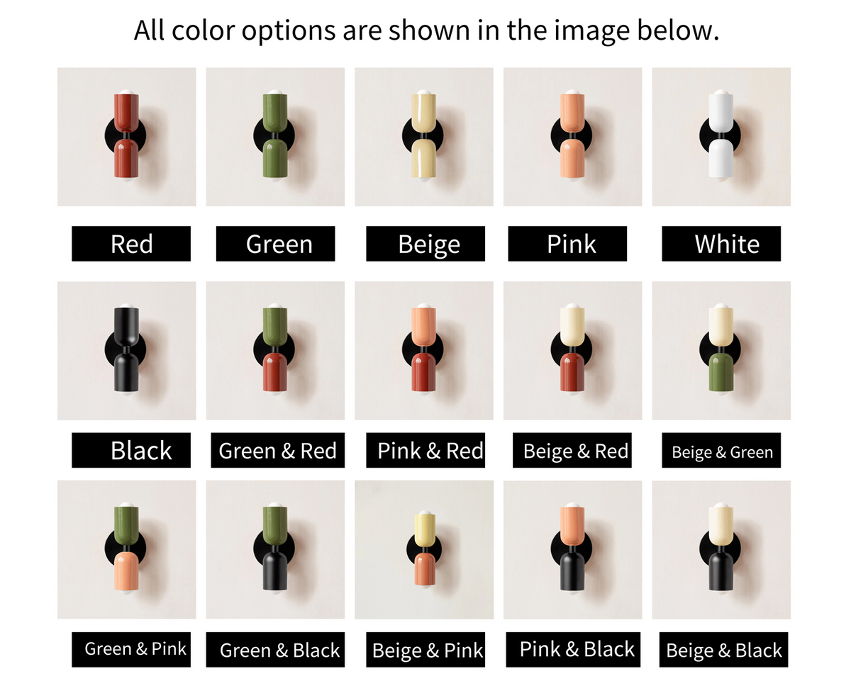 Couleur Double Plug In Wall Lamp