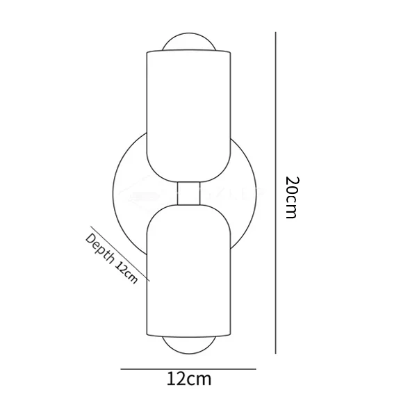 Couleur Double Plug In Wall Lamp