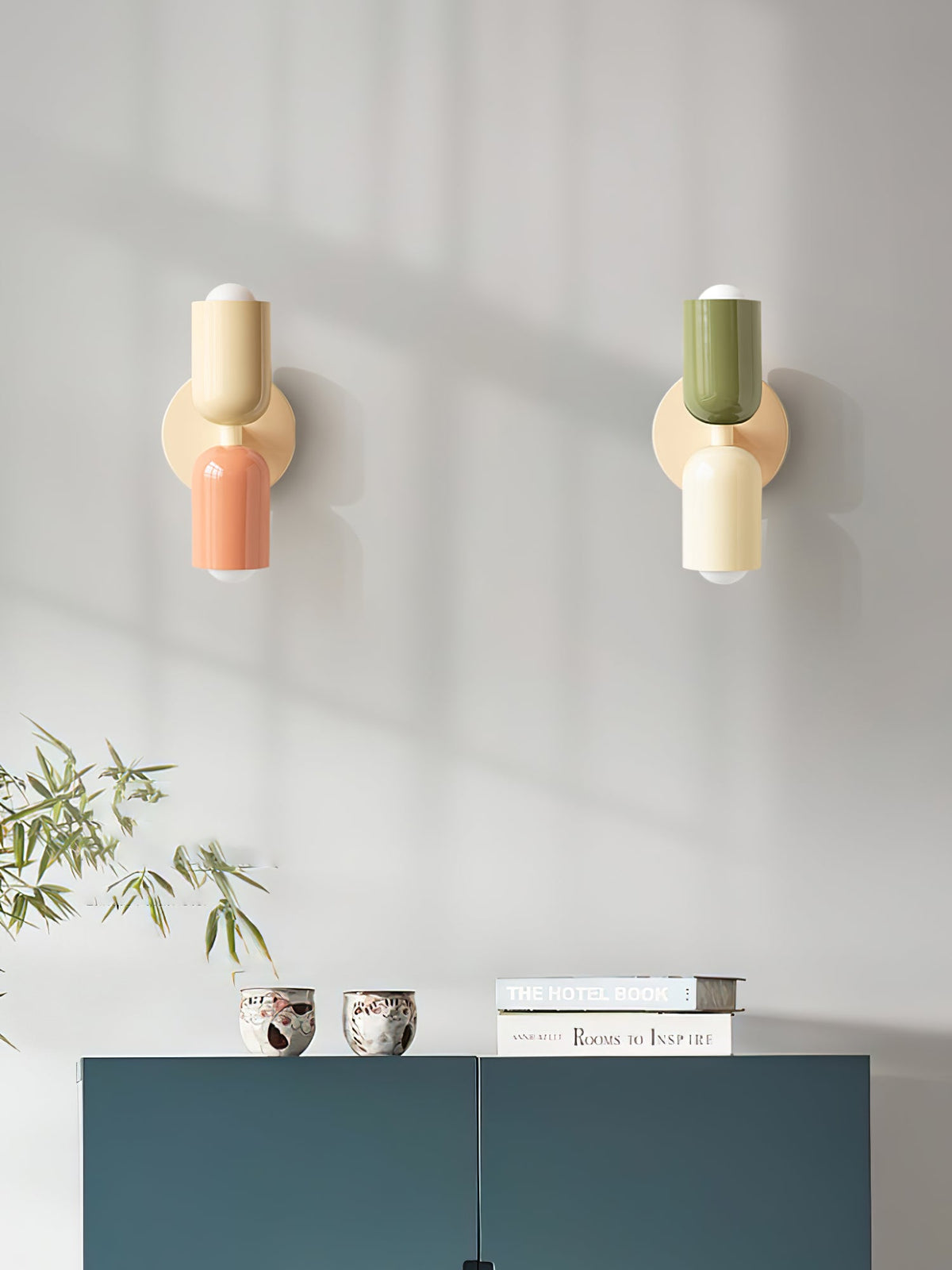 Couleur Double Plug In Wall Lamp