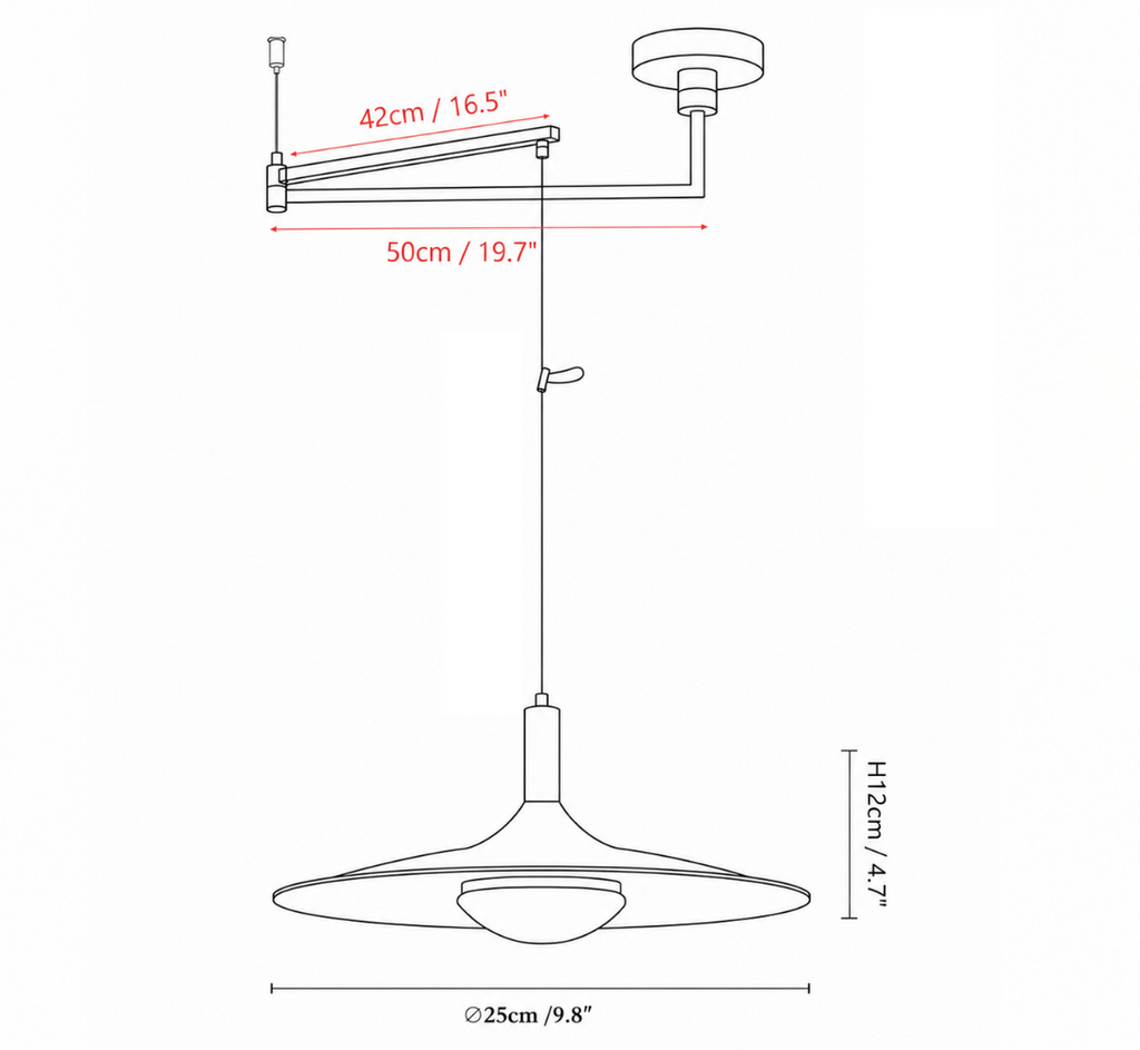 Crane Swing Arm Pendant Lamp