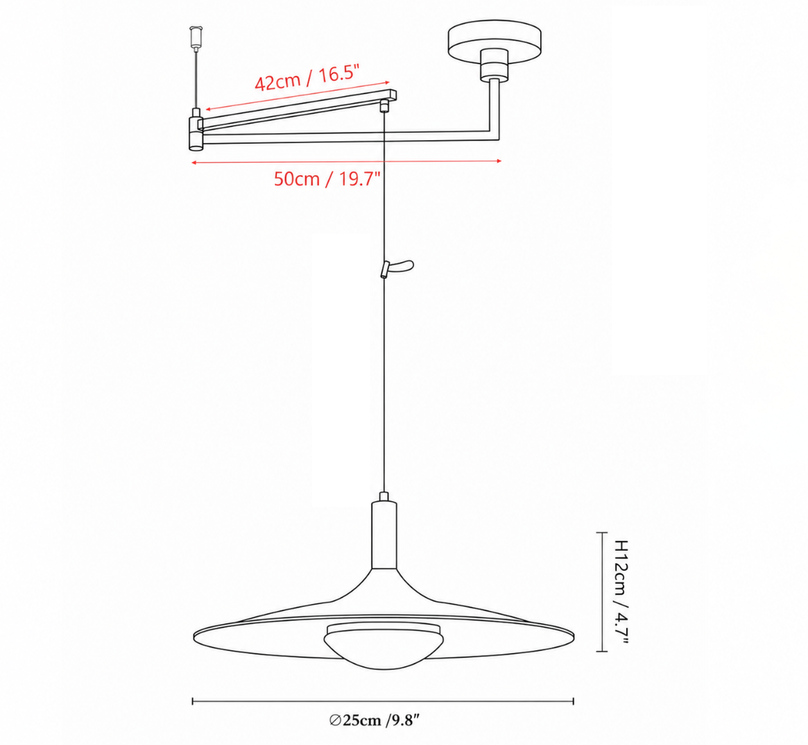 Crane Swing Arm Pendant Lamp