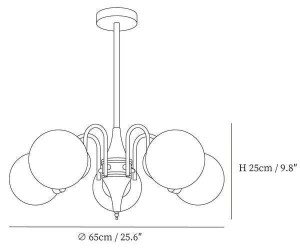 Cream Ball Chandelier