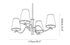 Cream Fabric Chandelier