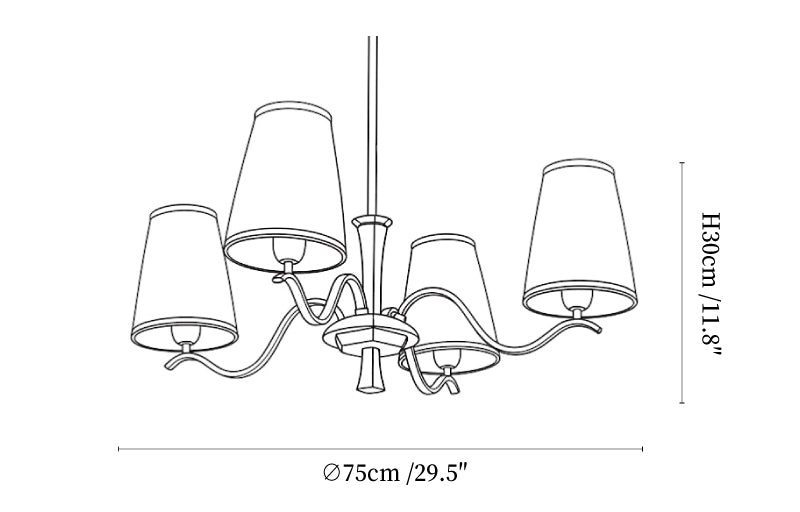 Cream Fabric Chandelier