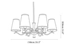 Cream Fabric Chandelier