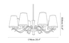 Cream Fabric Chandelier