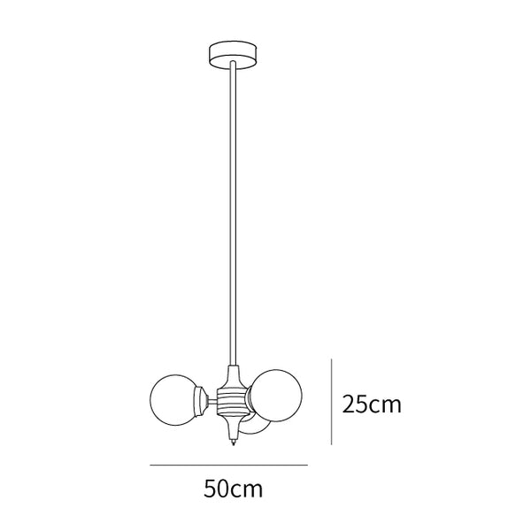 Cream Glass Ball Chandelier