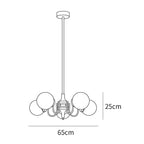 Cream Glass Ball Chandelier
