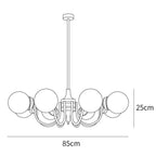 Cream Glass Ball Chandelier