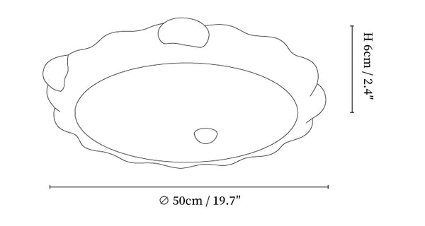 Cream Puffering Ceiling Light