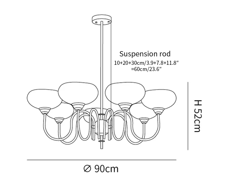 Creamy Persimmon Chandelier
