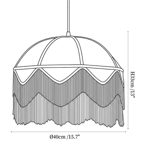 Cremisi Fringe Dome Pendant Light