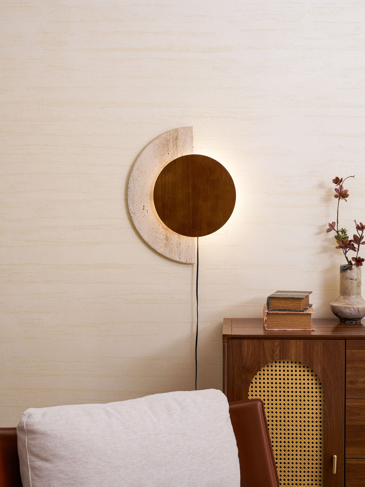 Crescent Halo Plug - in Wall Sconce