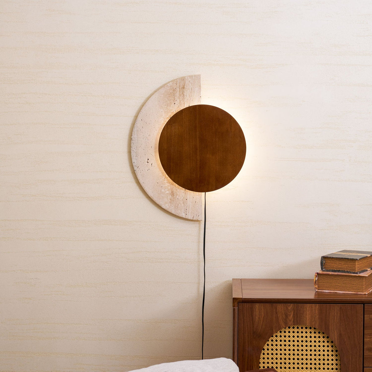 Crescent Halo Plug - in Wall Sconce