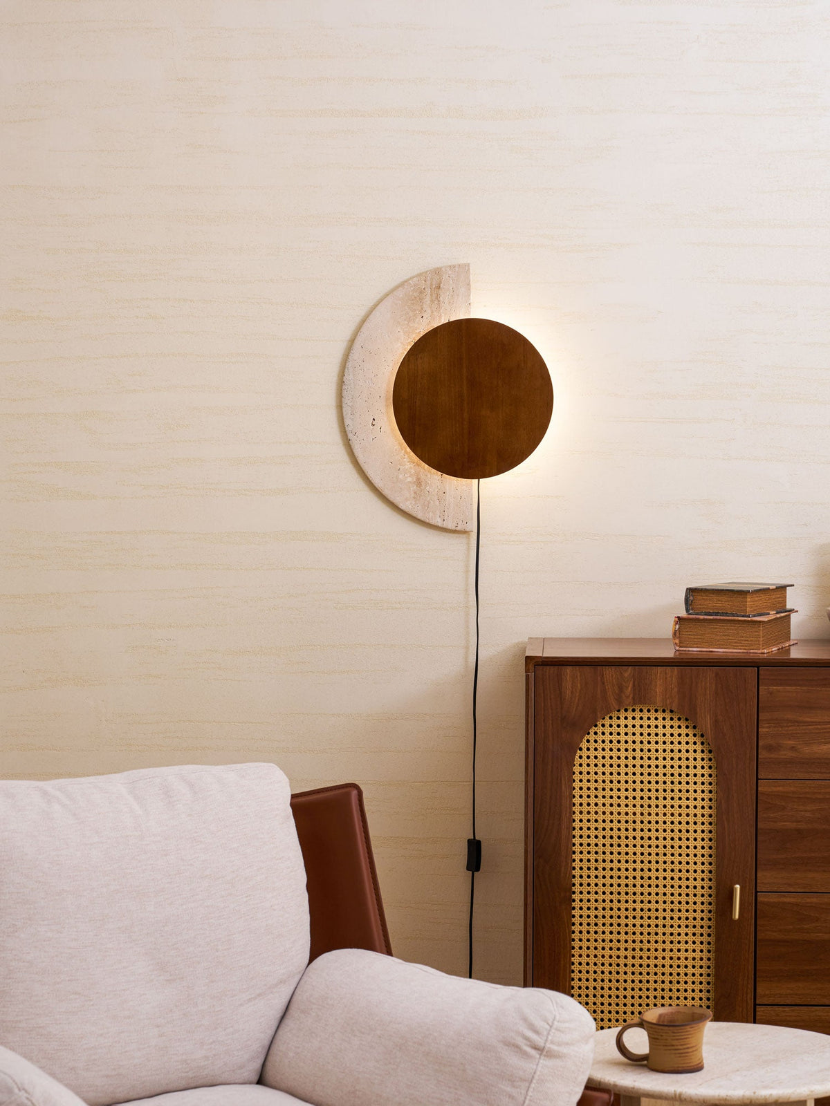 Crescent Halo Plug - in Wall Sconce