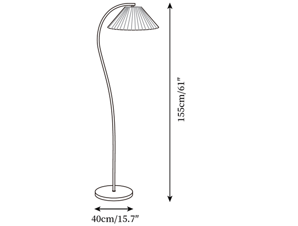Crescini Pleated Floor Lamp