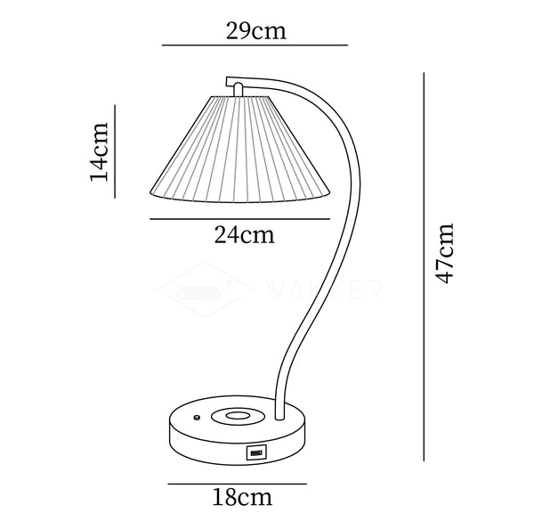 Crescini Pleated Table Lamp