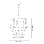 Crimson Glass Petals Chandelier