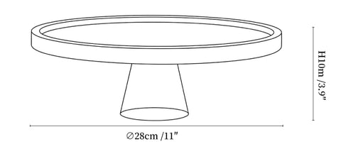Crimson Marquina Marble Pedestal Tray