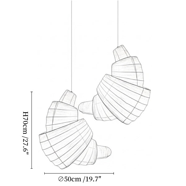 Croissant Fabric Pendant Light