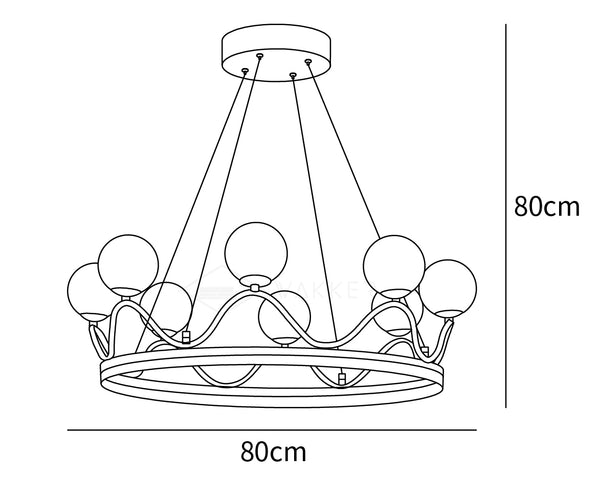Crown Brass Chandelier