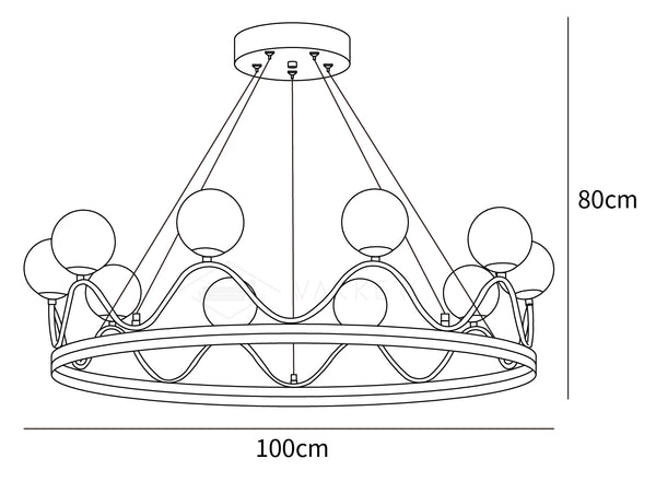 Crown Brass Chandelier