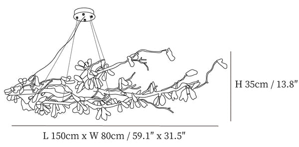 Crushed Natural Stone Chandelier