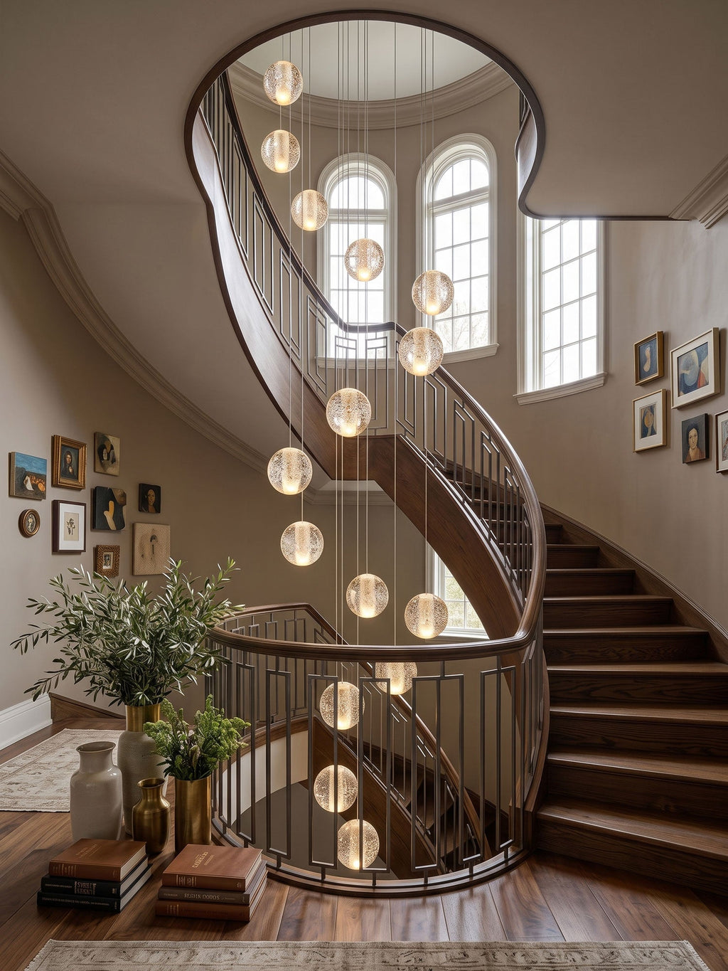 Crystal Bubbles Balls Pendant Lamp