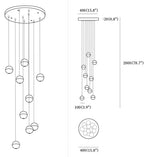 Crystal Bubbles Balls Pendant Lamp