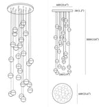Crystal Bubbles Balls Pendant Lamp