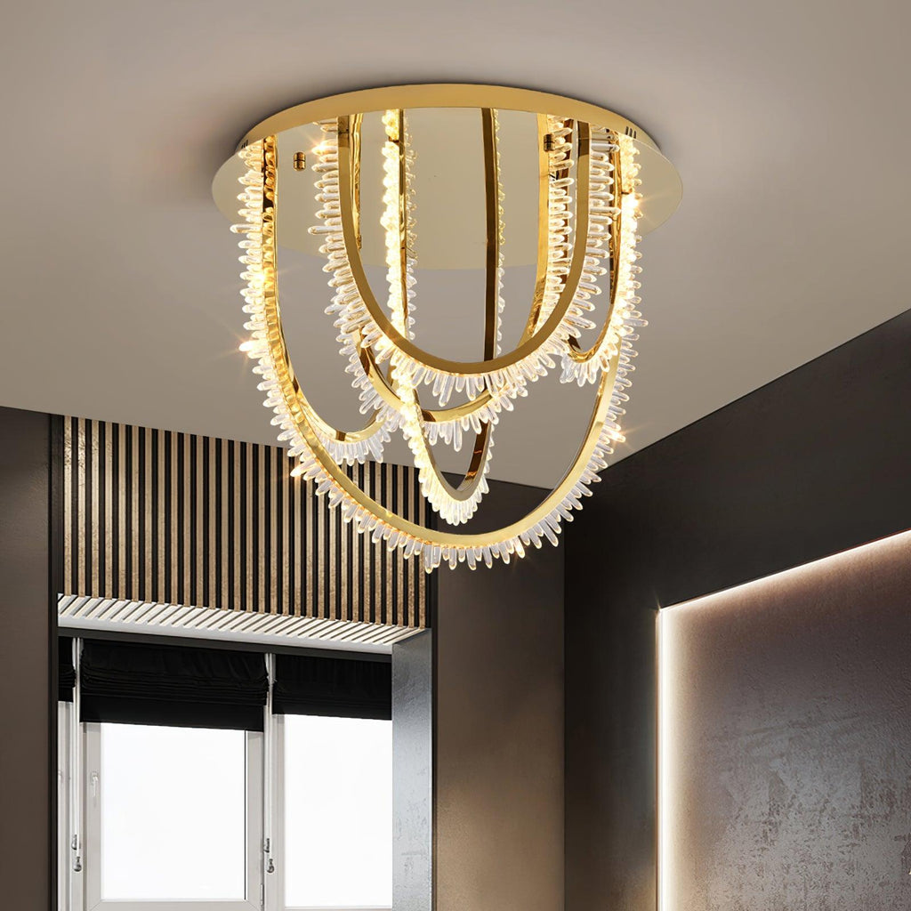 Crystal Corde Ceiling Light
