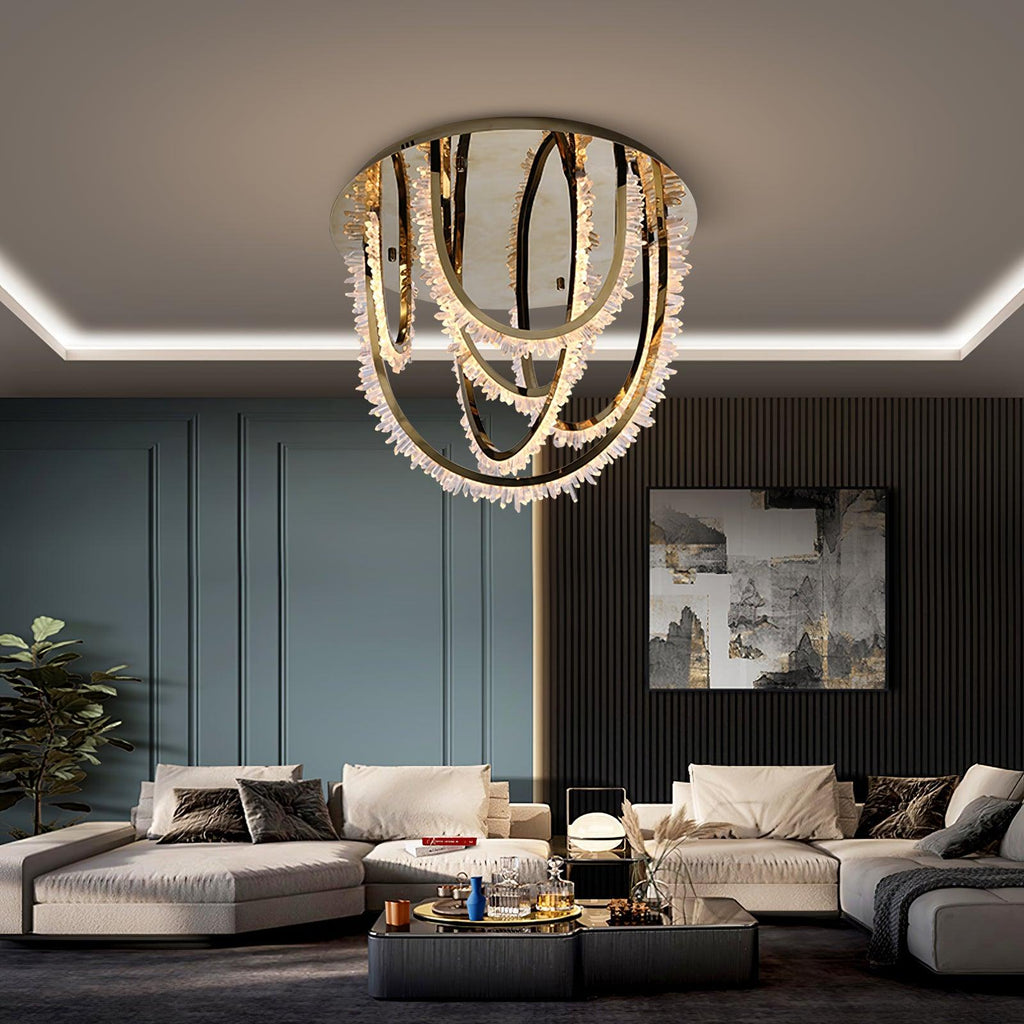Crystal Corde Ceiling Light