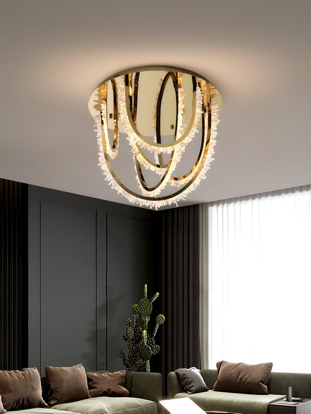 Crystal Corde Ceiling Light