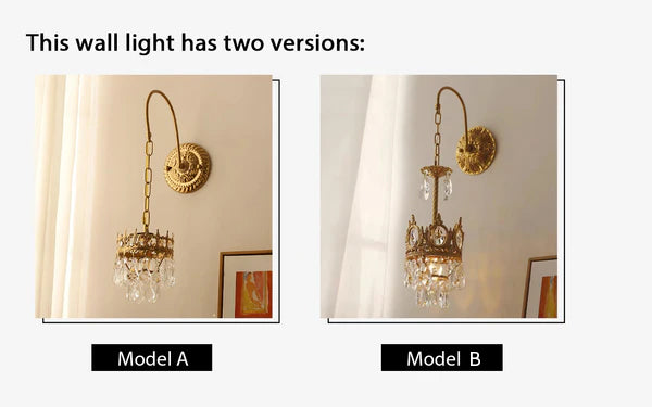 Crystal Crown Wall Light
