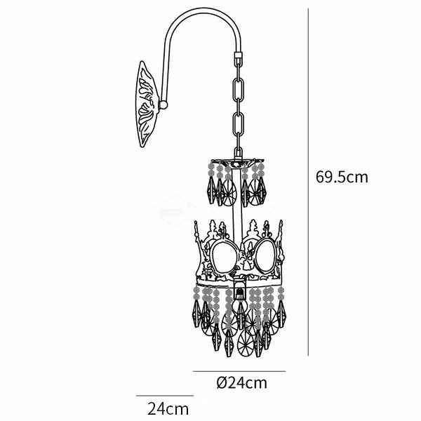 Crystal Crown Wall Light