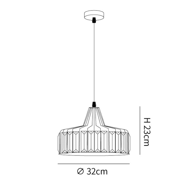 Crystal Drum Pendant Lamp