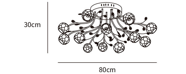Crystal Flower Ceiling Light