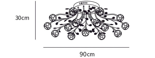 Crystal Flower Ceiling Light