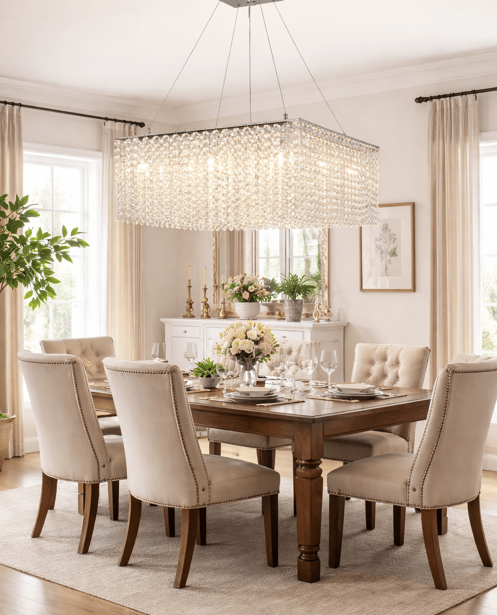 Crystal Frame Chandelier