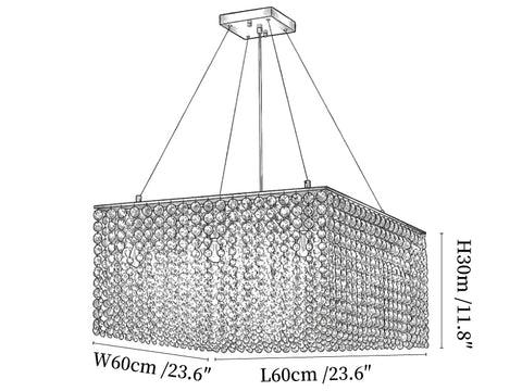 Crystal Frame Chandelier