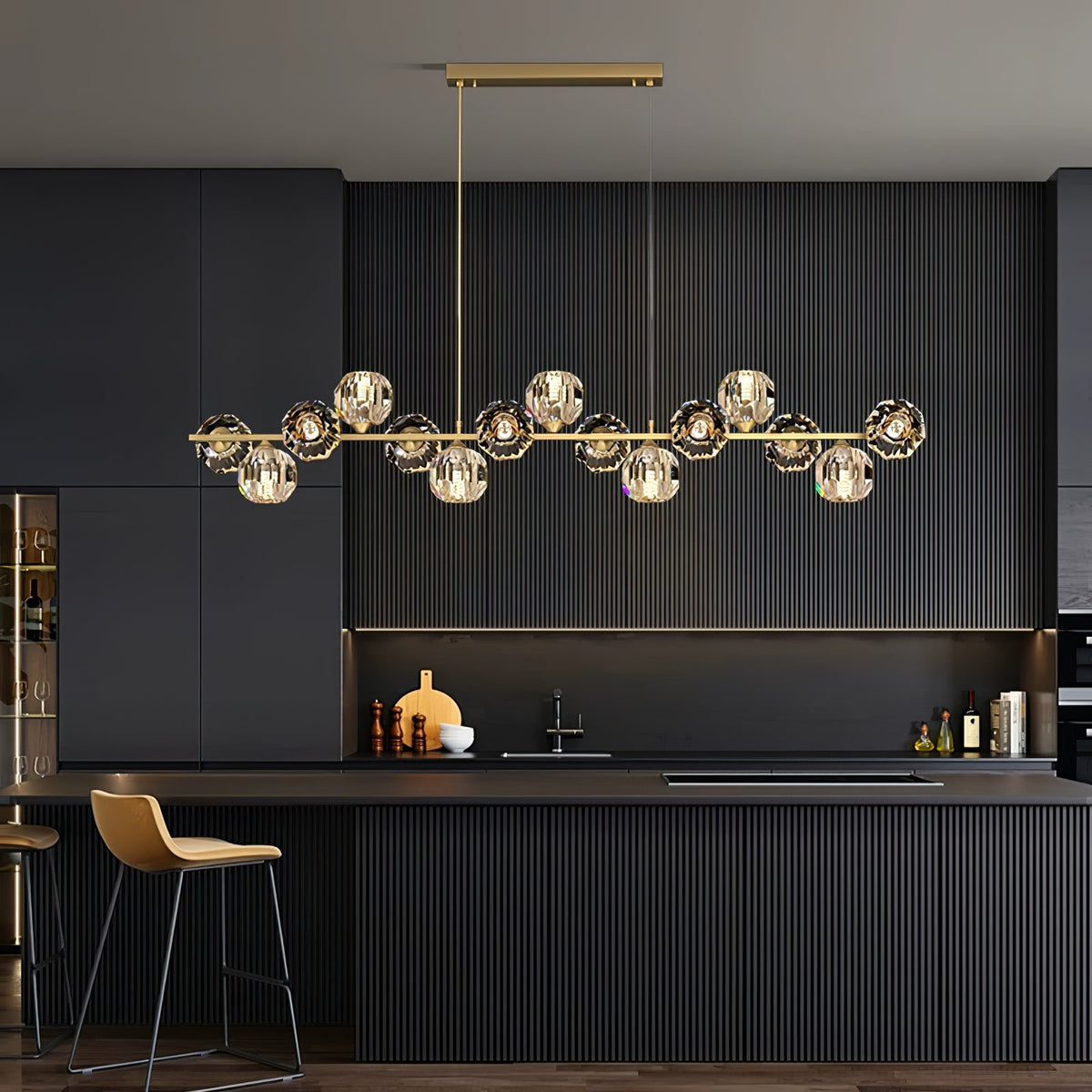 Crystal Glass Ball Chandelier