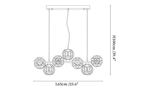 Crystal Glass Ball Chandelier