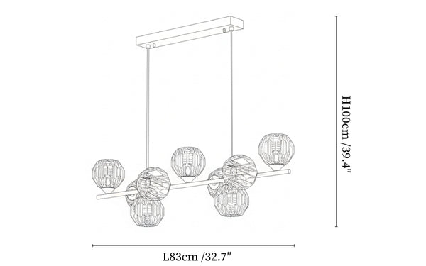 Crystal Glass Ball Chandelier