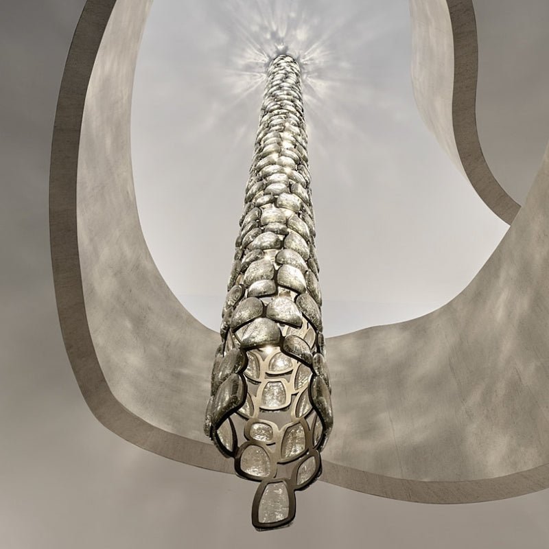 Crystal Mosaic Column Pendant Lamp