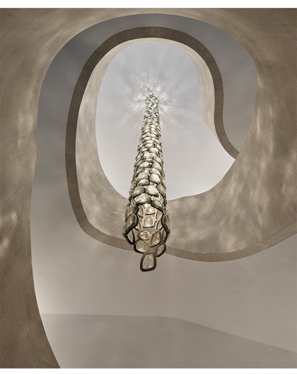 Crystal Mosaic Column Pendant Lamp