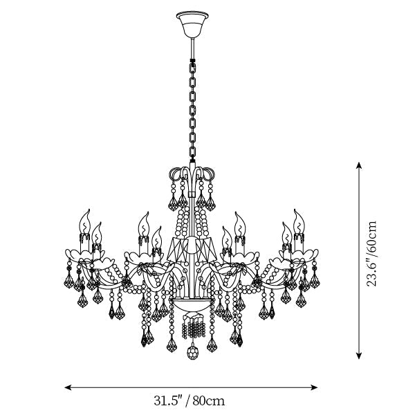 Crystal Pearl Chandelier