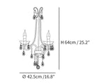 Crystal Pearl Chain Wall Lamp
